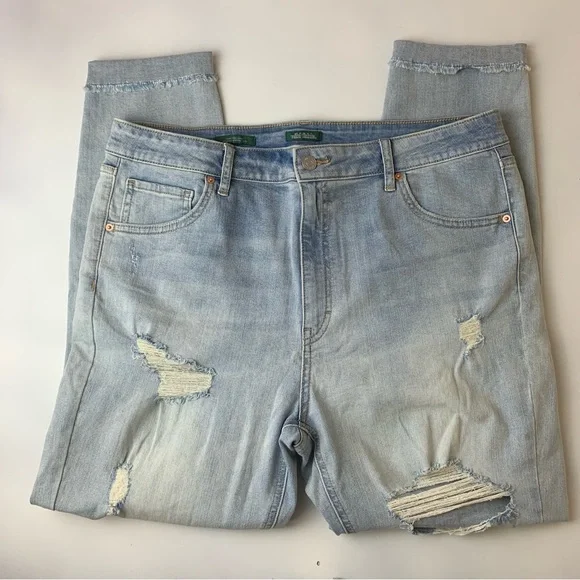 Wild Fable Womens Distressed Highest Rise Skinny Jean Light Wash Size 16 - Picture 3 of 12